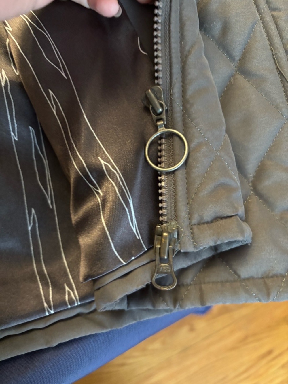 Tulle Quilted Puffer Coat in Gray - Picture 12 of 13